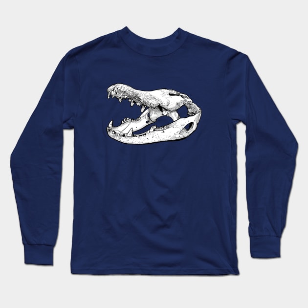 Gator Skull Long Sleeve T-Shirt by Durvin